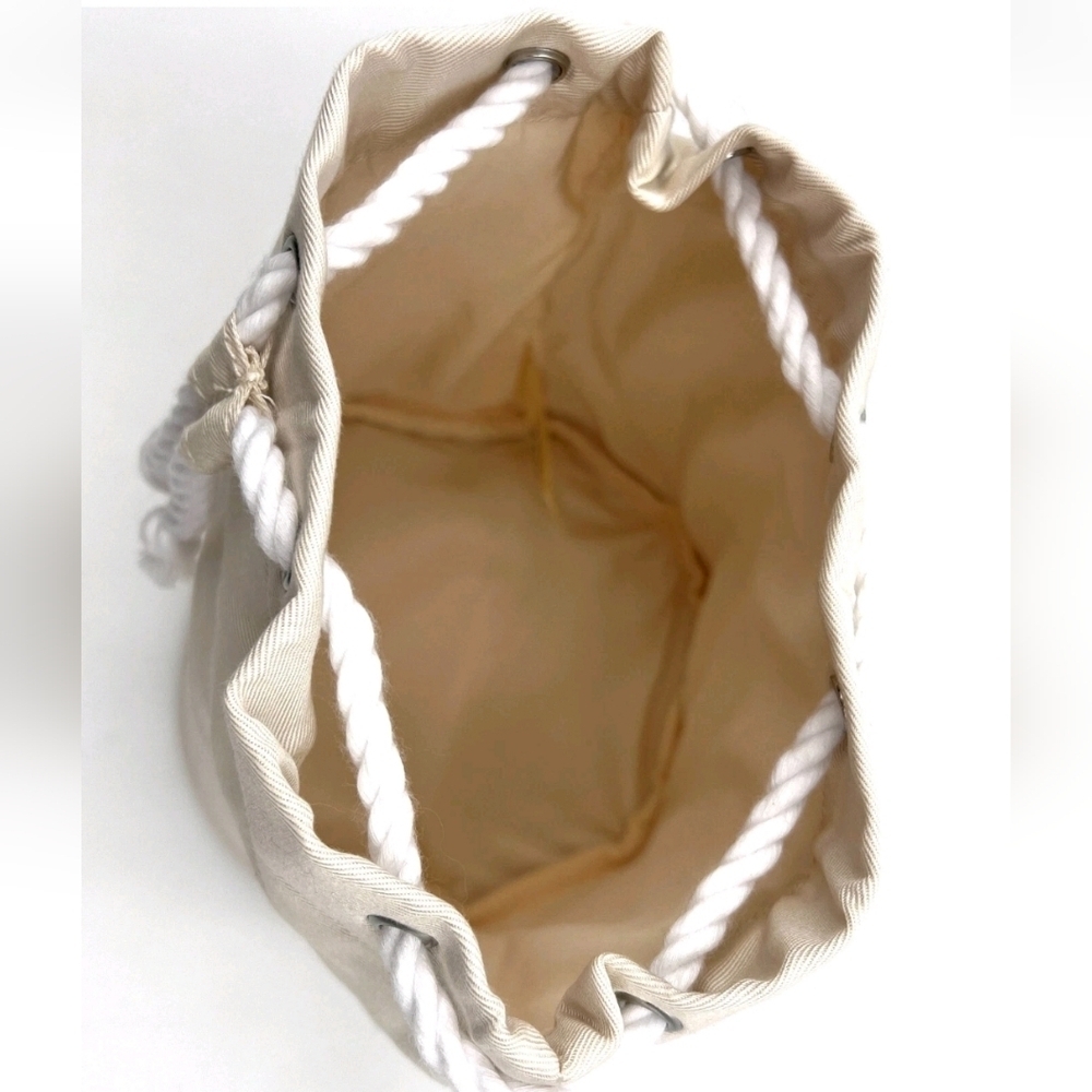 DIOR Cream Mini Bucket Bag with Drawstring, New! - Picture 3 of 5